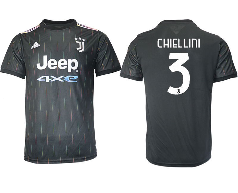 Men 2021-2022 Club Juventus away aaa version black #3 Soccer Jersey->inter milan jersey->Soccer Club Jersey